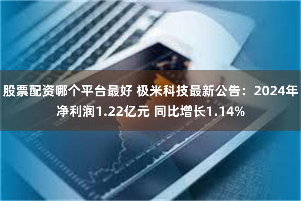股票配资哪个平台最好 极米科技最新公告：2024年净利润1.22亿元 同比增长1.14%